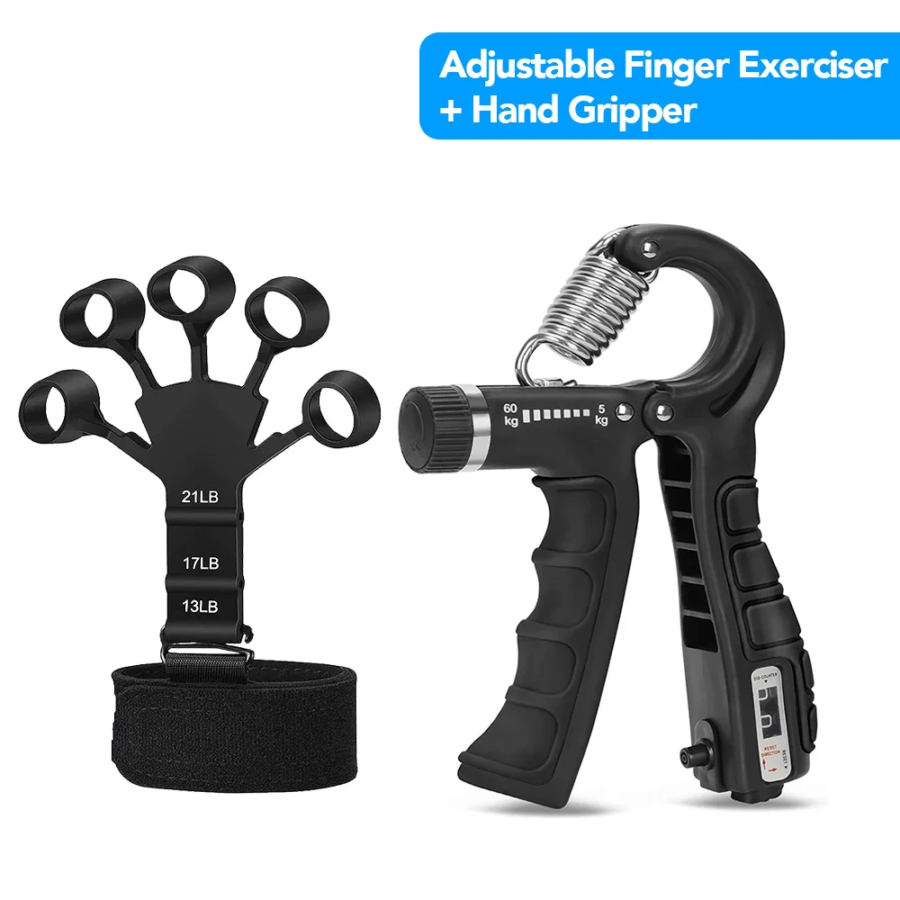 Adjustable Hand Gripper 5–60kg – Forearm & Grip Strength Trainer - packaging