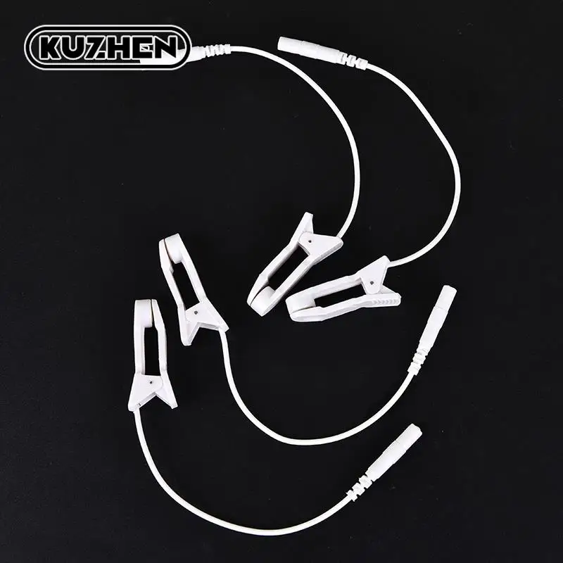 Ear Clip TENS Electrodes – 2mm Ear Pain Relief Clip Leads - color options