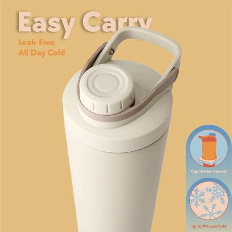 Insulated Stainless Steel Protein Shaker Bottle 24oz – Leak-Proof, Dishwasher Safe - alternate view