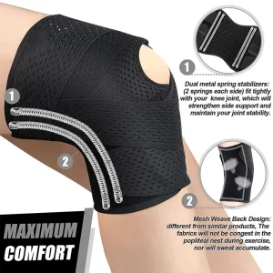 Active Comfort Knee Brace – Breathable Sleeve with Side Stabilisers