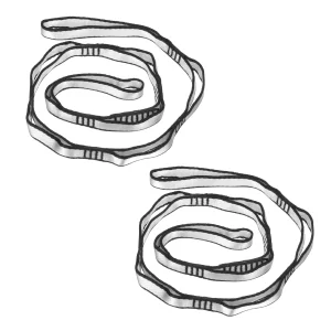 Yoga Hammock Daisy Chain Straps 2-Pack – 8-Loop Adjustable Extensions