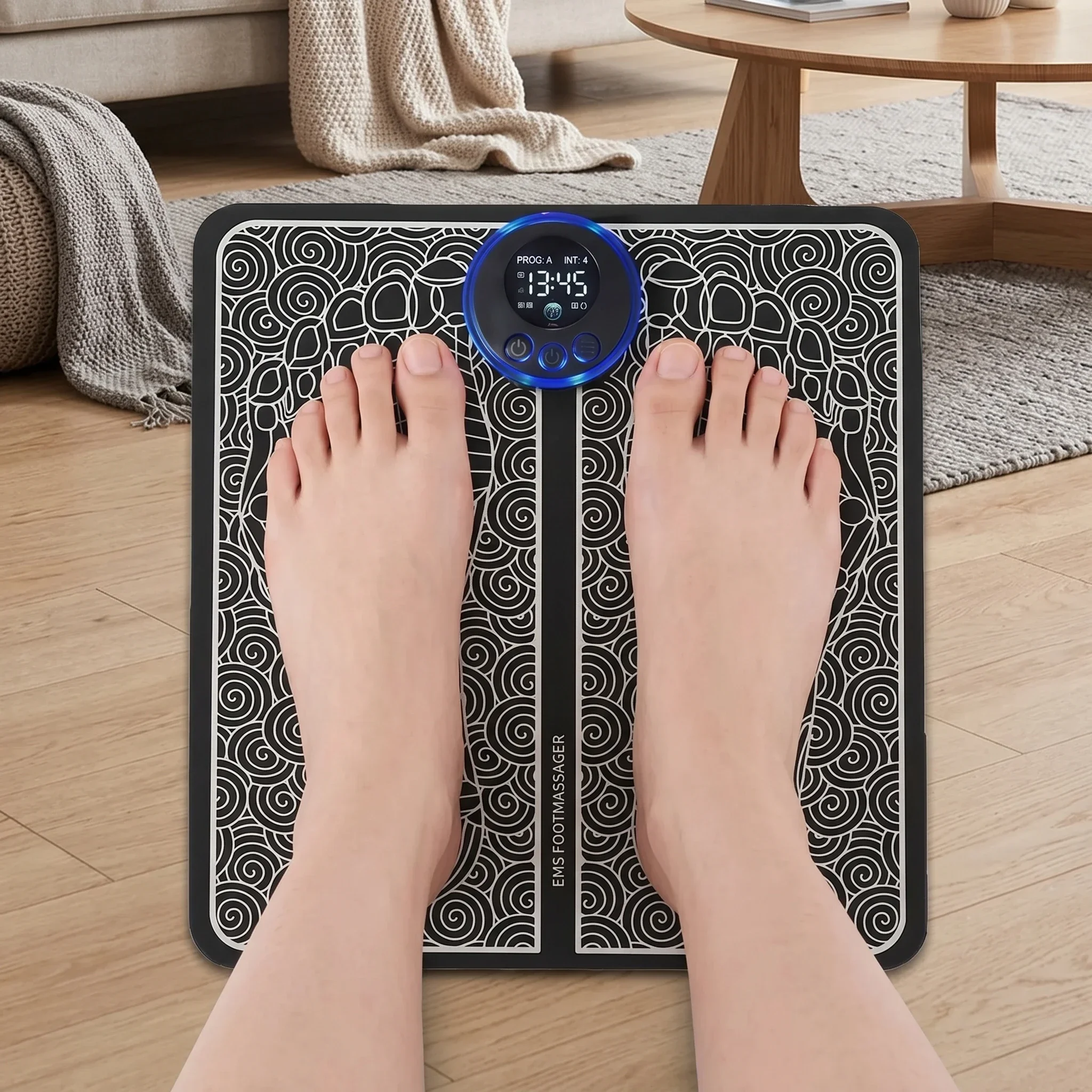 EMS Foot Massager Pad – Electric Muscle Stimulation Mat for Tired Feet - size and dimensions