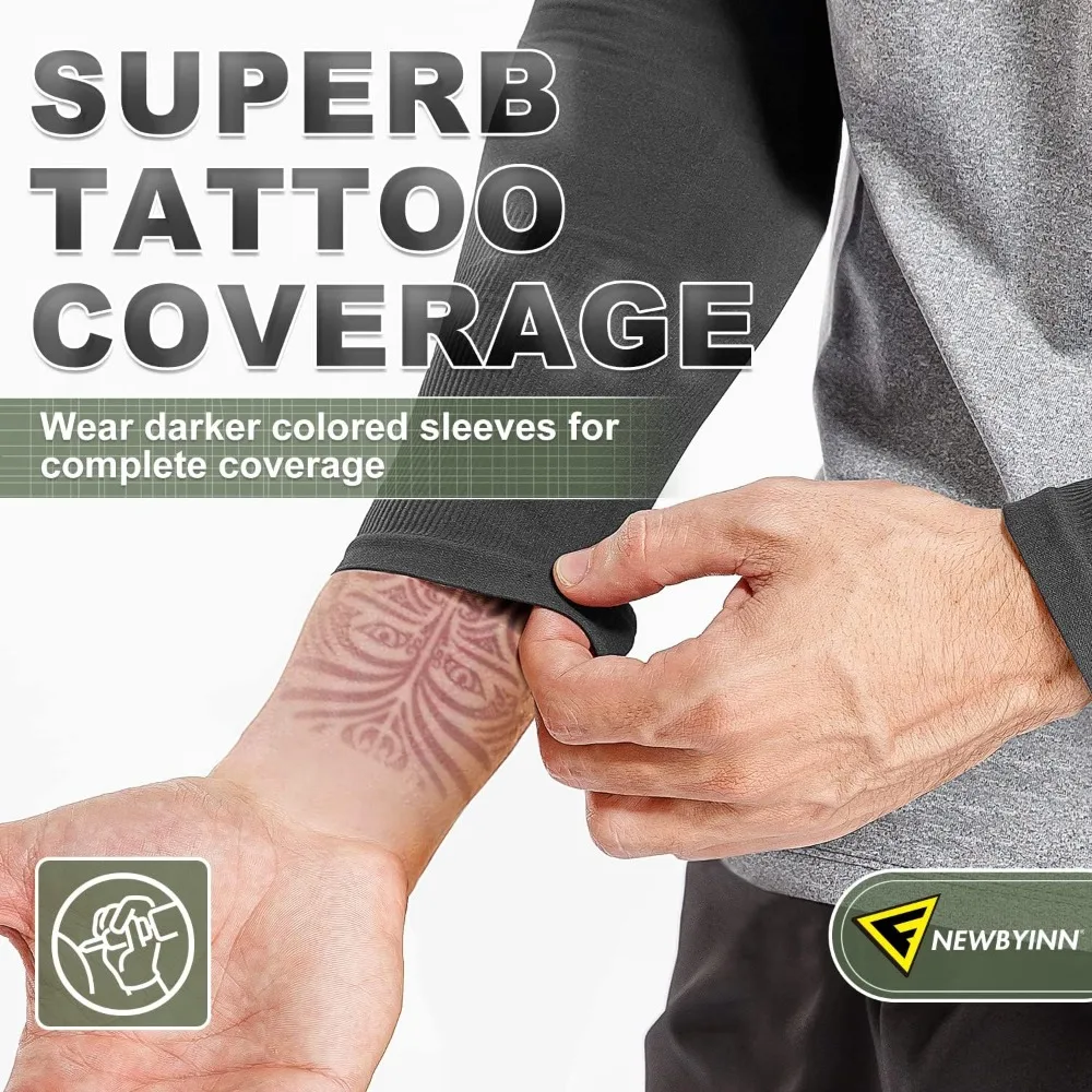 UV Protection Arm Sleeves – Cooling Compression Sleeves, L–XL - alternate view