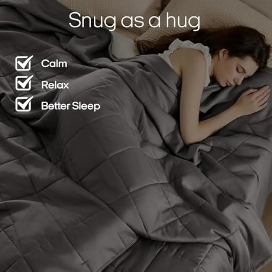 Cooling Weighted Blanket – 100% Bamboo Viscose, Queen, for Hot Sleepers - size and dimensions