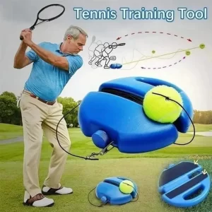 Rebound Tennis Trainer – Elastic Rope & Base for Solo Practice