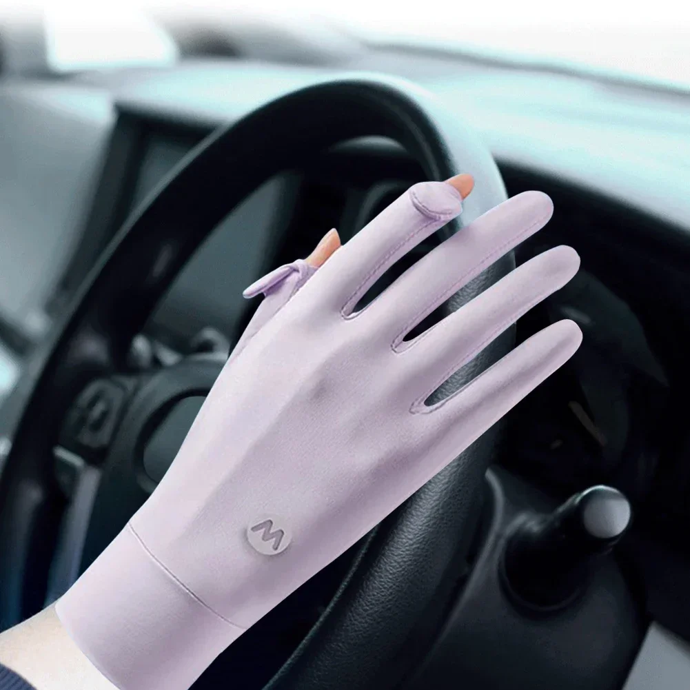 UV Protection Cycling Gloves – Ice Silk Touchscreen Sun Gloves for Women - alternate view