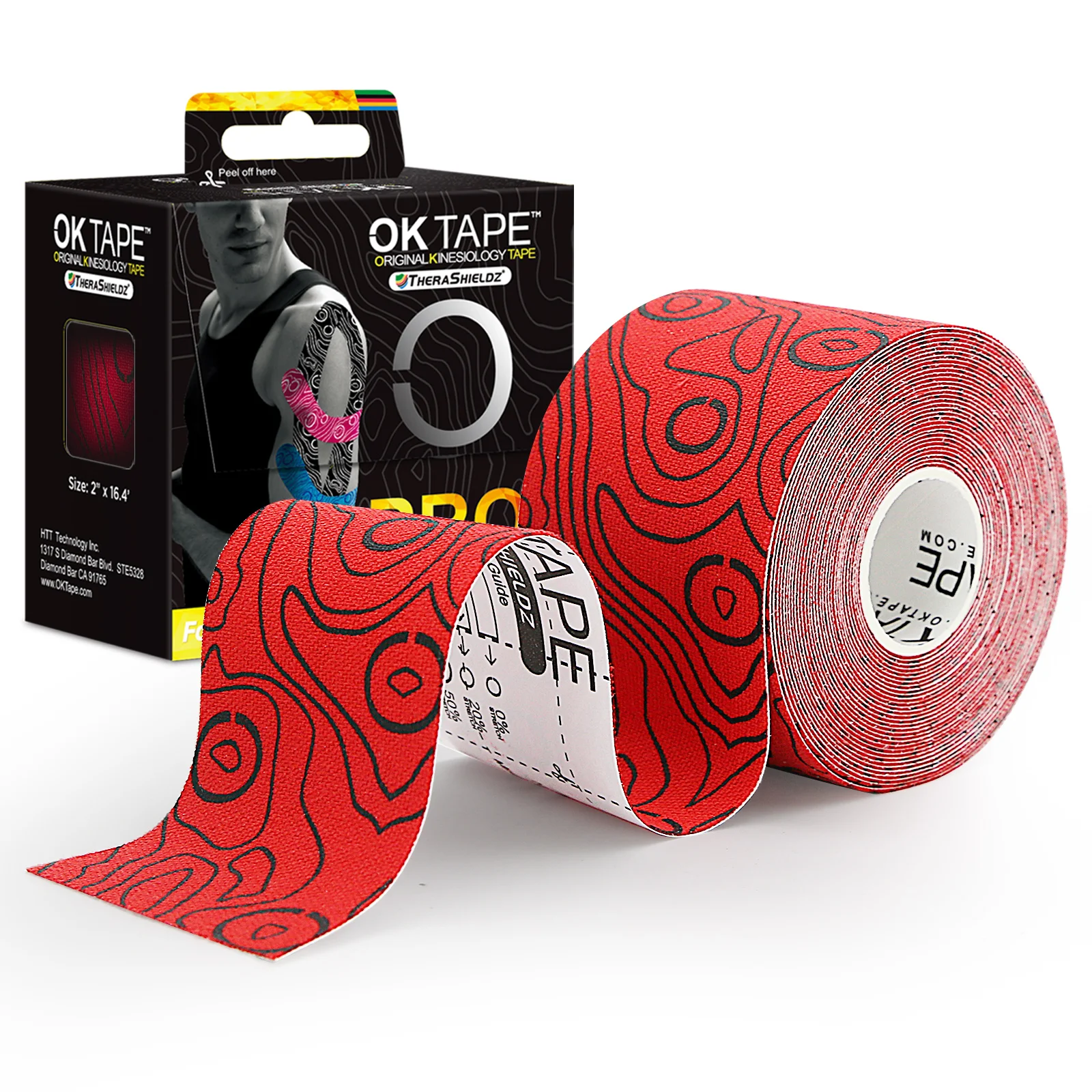 Kinesiology Tape 5cm x 5m – Waterproof Elastic Athletic Tape, Latex Free - detail view