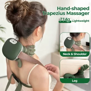 Cordless Neck & Shoulder Massager – 4D Kneading Shiatsu Shawl, Brushless Motor