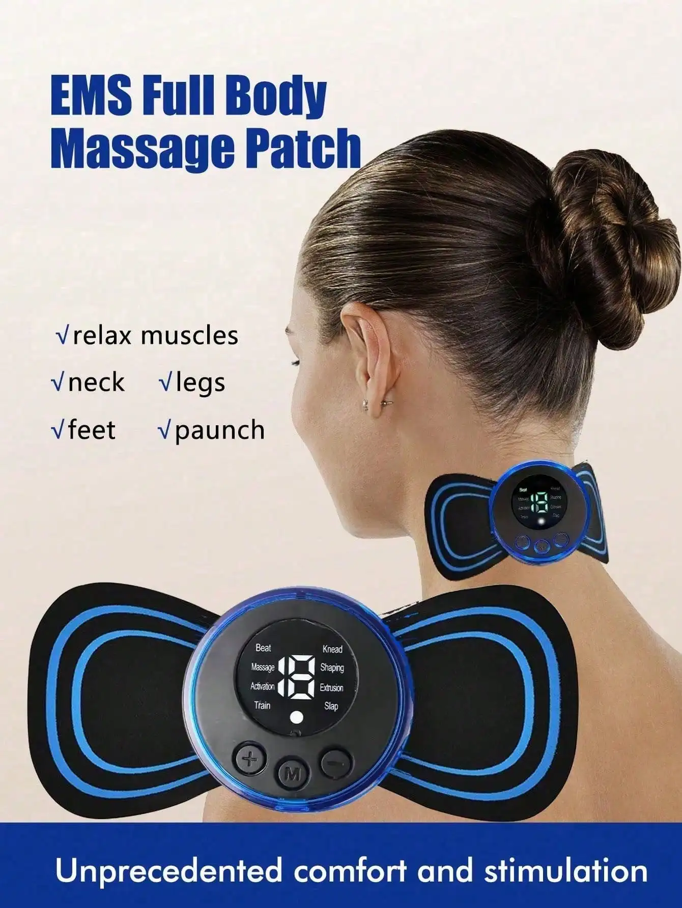 Electric Neck Massage Pads – Shoulder & Neck Relief Stimulator