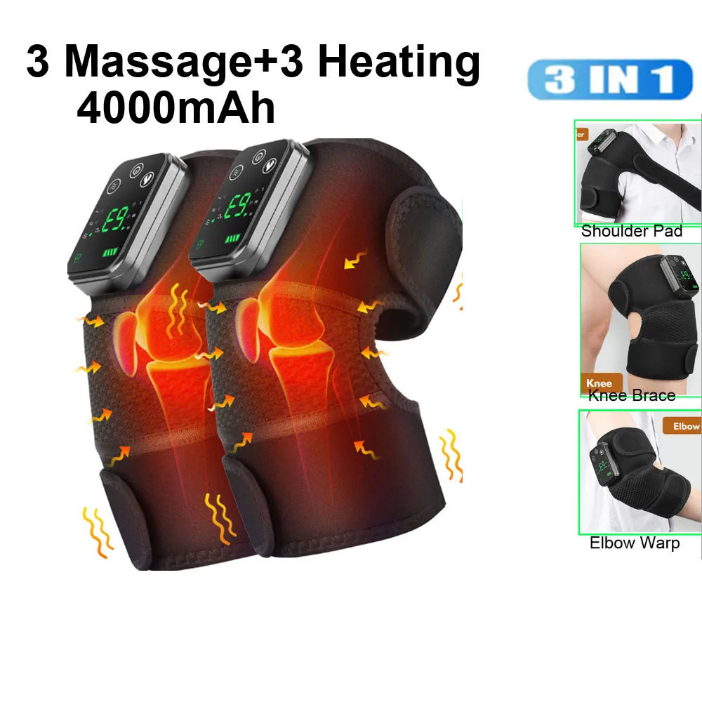 Electric Heated Knee Massager – Vibration & Heat Therapy Knee Pad - view 11
