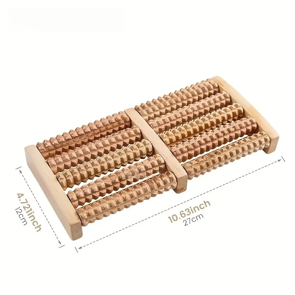 Wooden Foot Massager Roller – Arch & Plantar Fascia Relief Tool - in use
