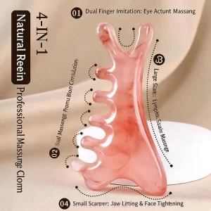 Fine-Tooth Gua Sha Comb – Dolphin Scalp Massage & Facial Tool
