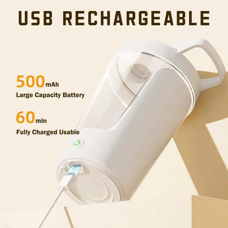 Electric Protein Shaker Bottle 15oz – USB Rechargeable Vortex Mixer, BPA-Free Tritan - close-up detail