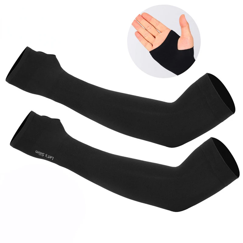 Ice Silk Cooling Arm Sleeves – UV Sun Protection for Cycling, Running & Fishing
