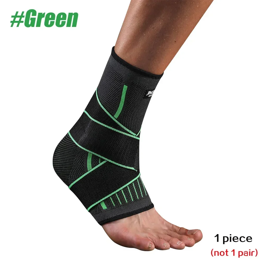 Adjustable Ankle Brace – Compression Sleeve with Stabilising Straps - color options