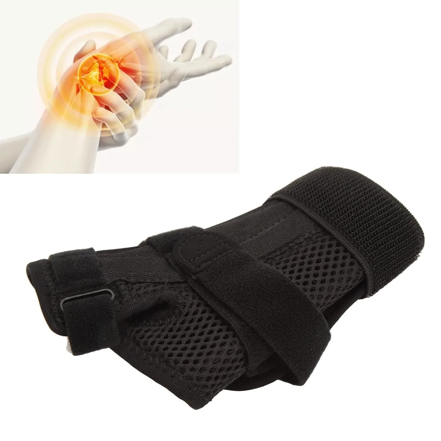 Elastic Wrist Support Brace Non-Slip Breathable Hand Protector Sleeve for Stability - close-up detail