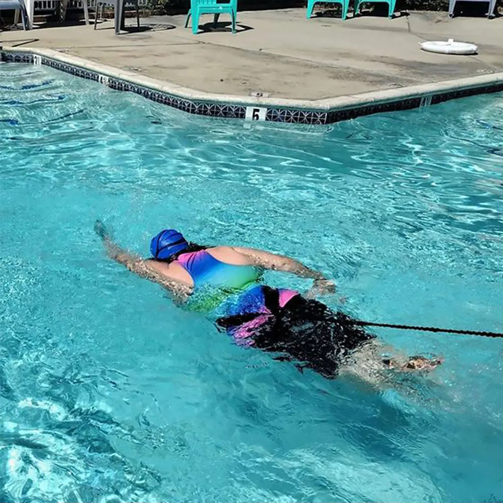 Swim Tether Resistance Belt – Stationary Swim Trainer for Small Pools - alternate view