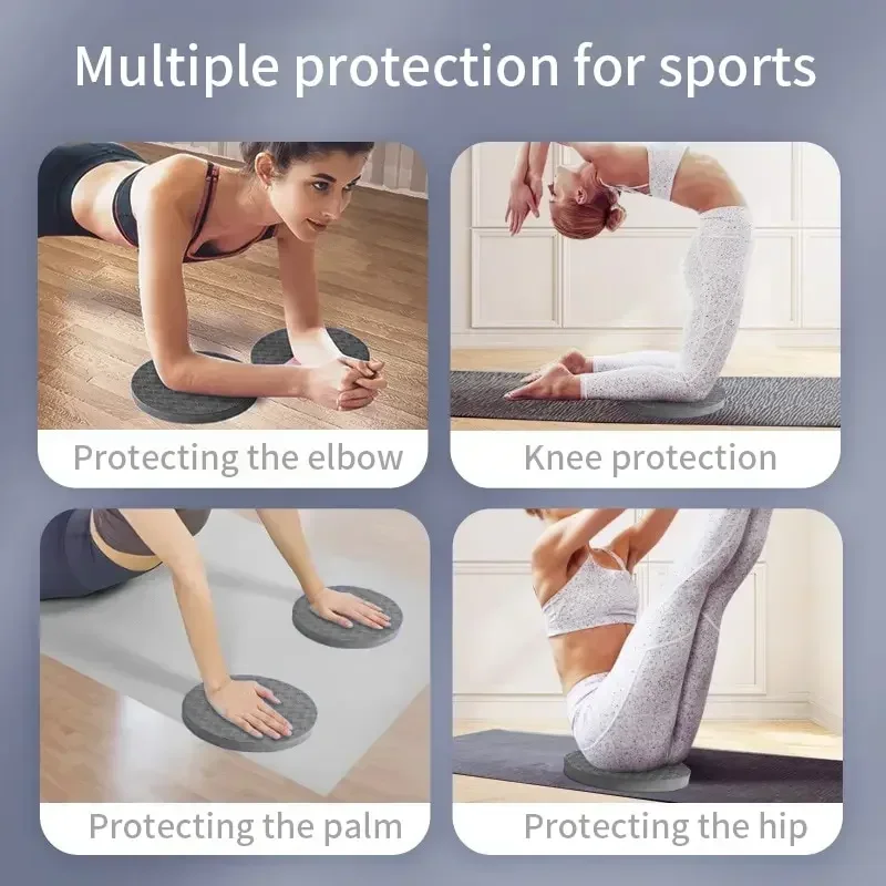 2PCS Set Portable Small Round Knee Pad Yoga Mats Flat Support - color options