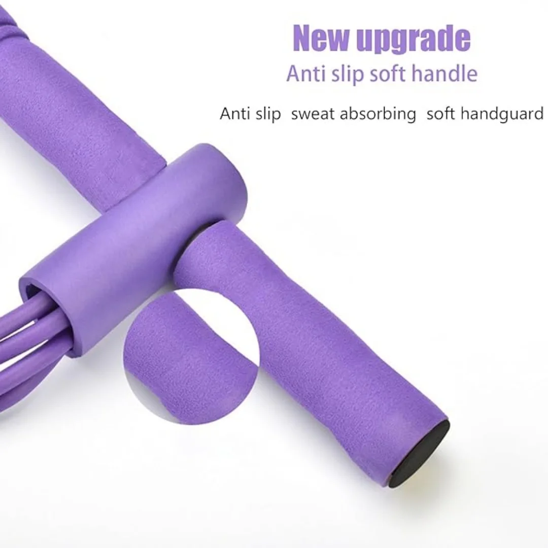 4-Tube Resistance Band with Handles & Foot Pedal – Home Fitness Pull Rope - packaging
