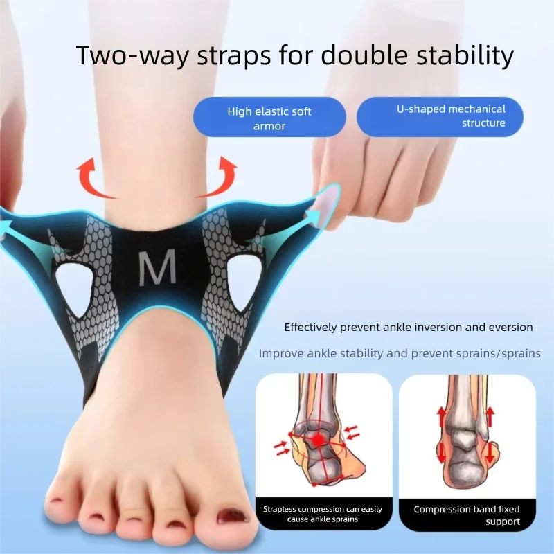 Ankle Brace Compression Strap – Ultra-Thin Bi-Directional Stabilizer