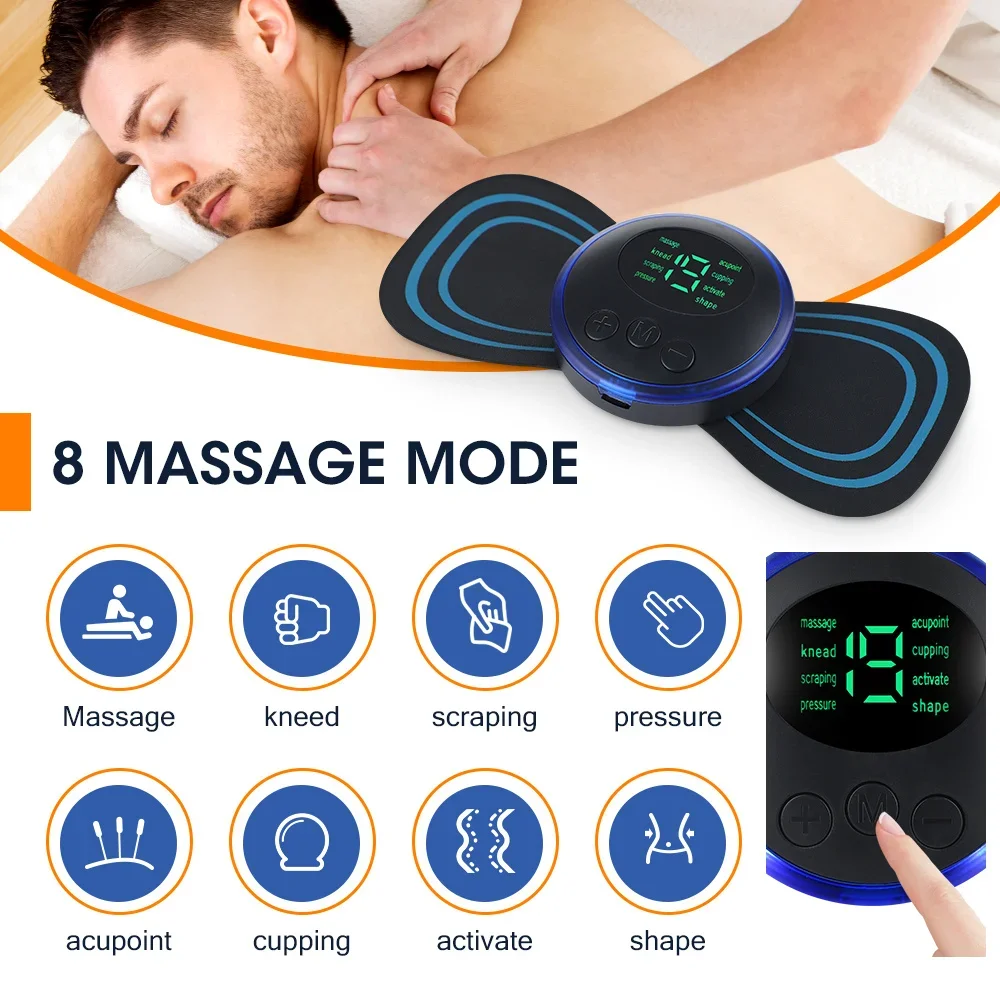 Electric Neck Massager – EMS Muscle Stimulator for Neck & Shoulders - in use