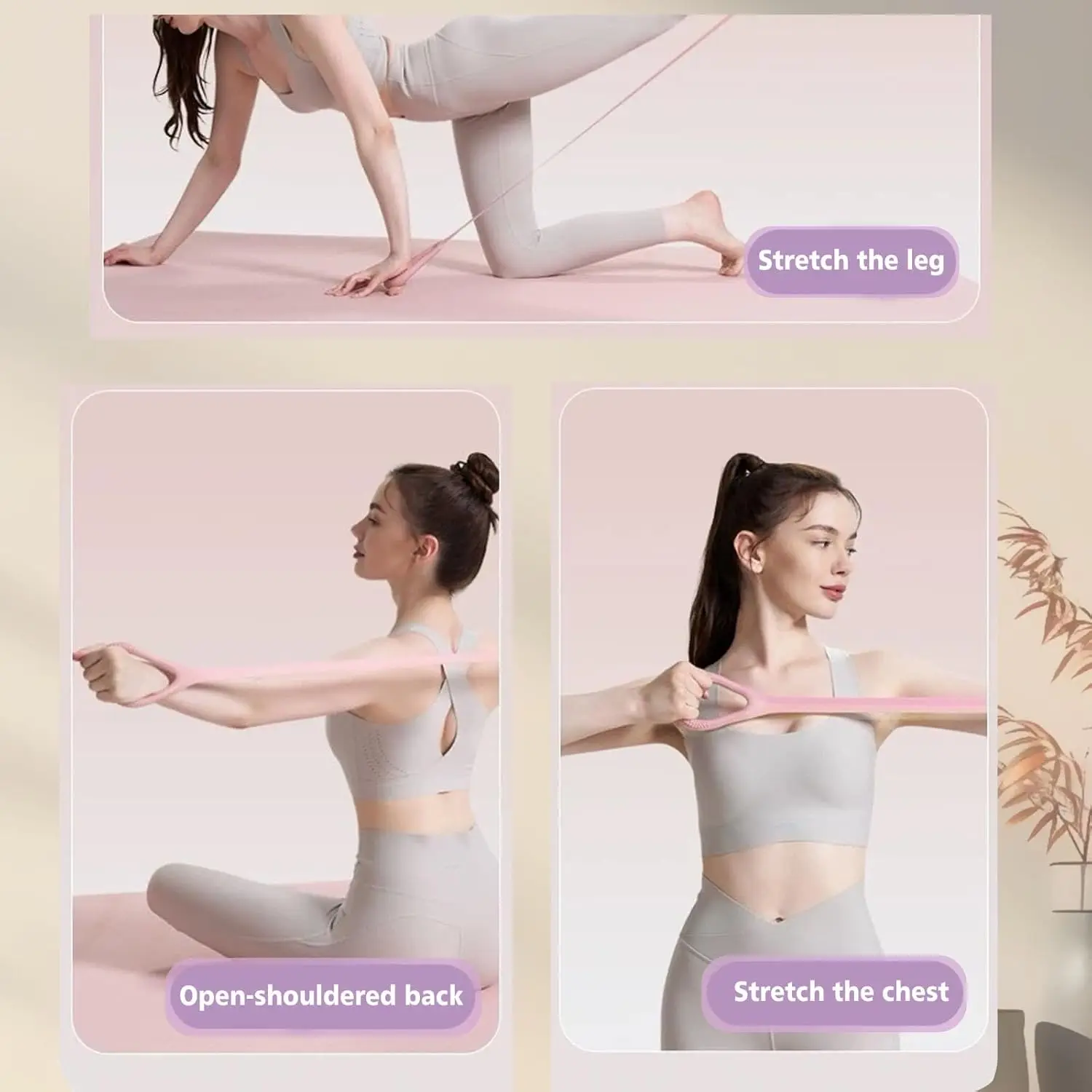 Figure 8 Resistance Band with Handles Elastic Workout for Arm Back - alternate view