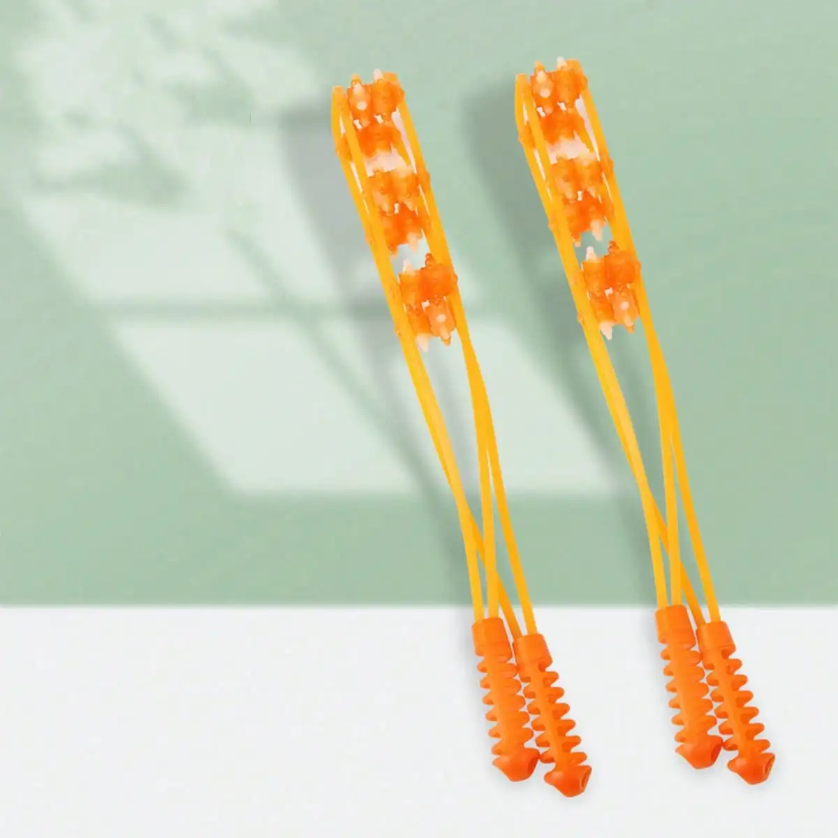 Back Massage Roller Strap – Pull-Rope Muscle Ball for Back, Neck & Legs - in use