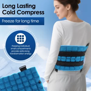 Reusable Hot & Cold Gel Wrap with 2 Straps – Back, Shoulder, Knee & Leg