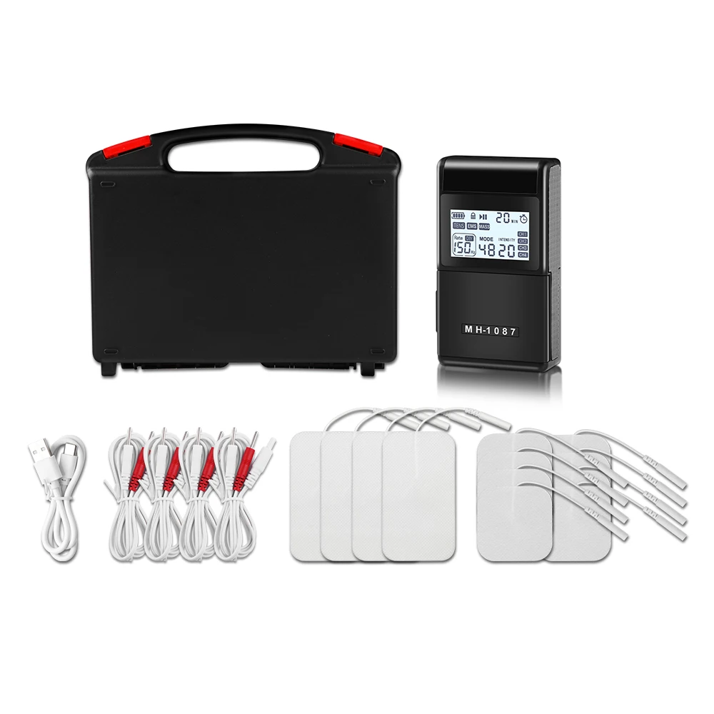 Digital TENS Unit Machine – 4 Channel Electrostimulator, 20 Intensity Levels - texture detail
