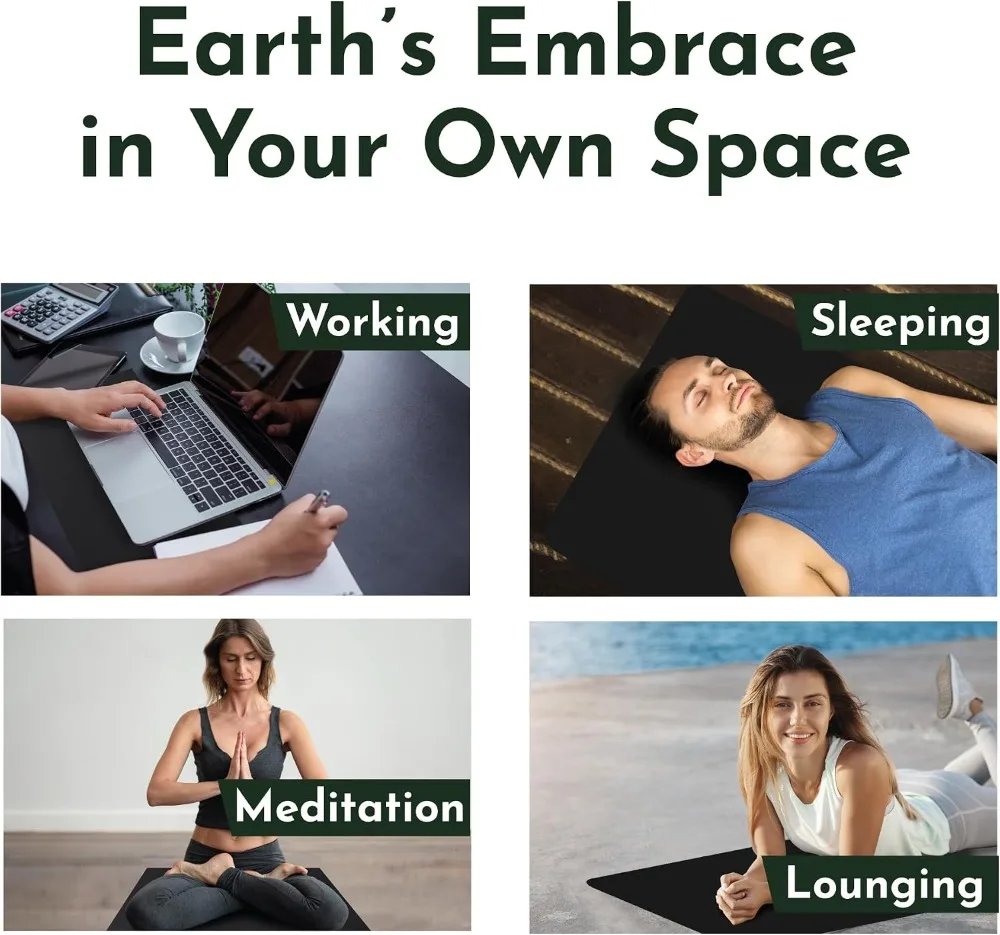 Grounding Mat 16" x 27" – Conductive Earthing Pad for Desk, Bed, Yoga & Feet - alternate view