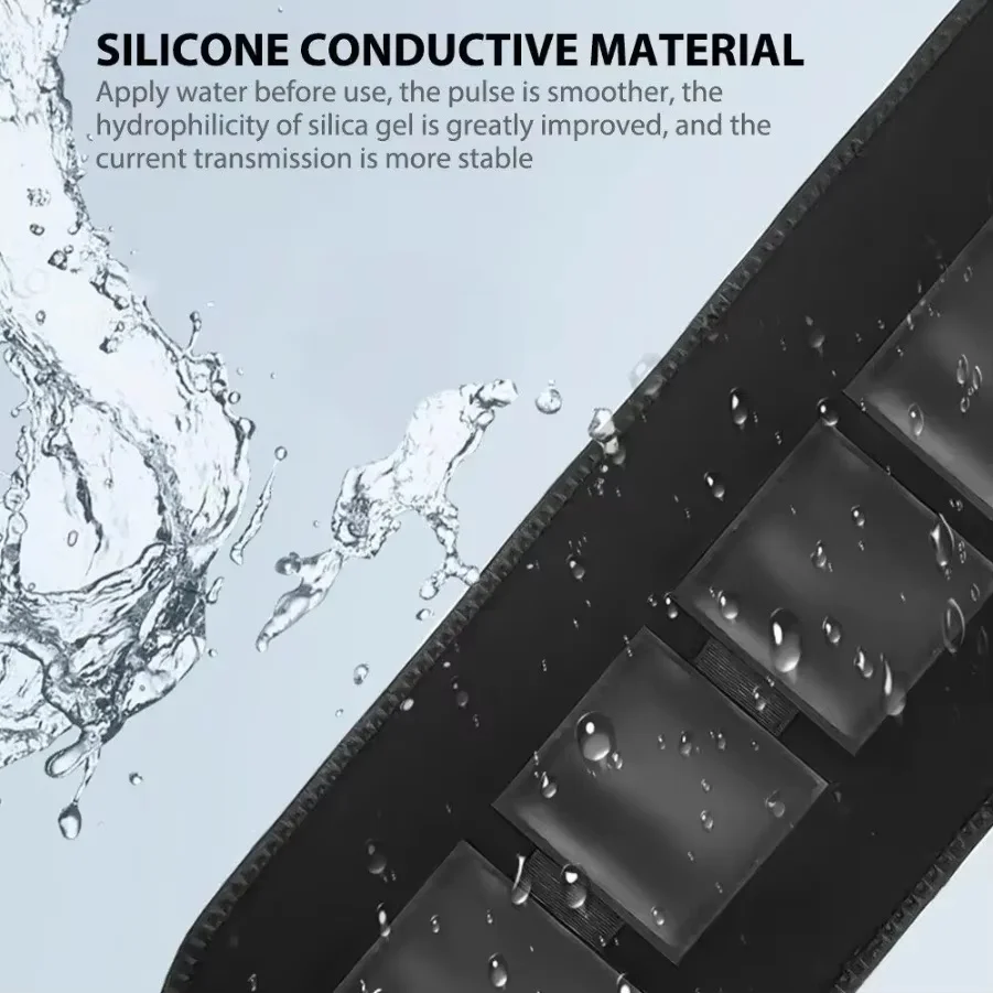EMS Abdominal Muscle Toning Belt – 6-Mode Rechargeable Stimulator - close-up detail