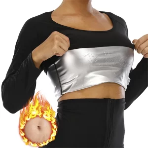 Women’s Sauna Sweat Top – Long-Sleeve Workout Sauna Shirt