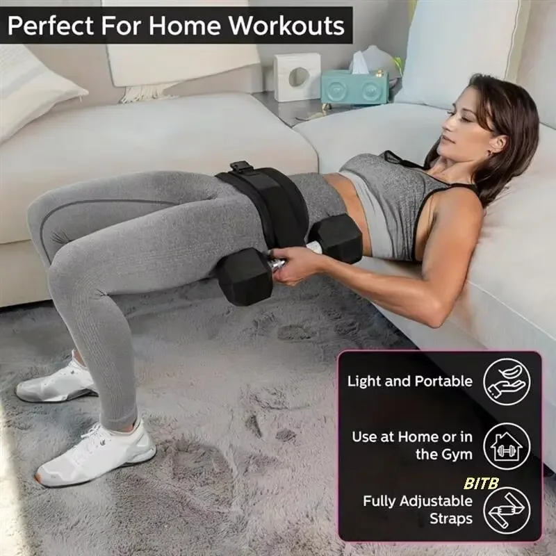 Adjustable Weighted Waist Belt for Home Workouts Dumbbell Training Hip Shaping - close-up detail