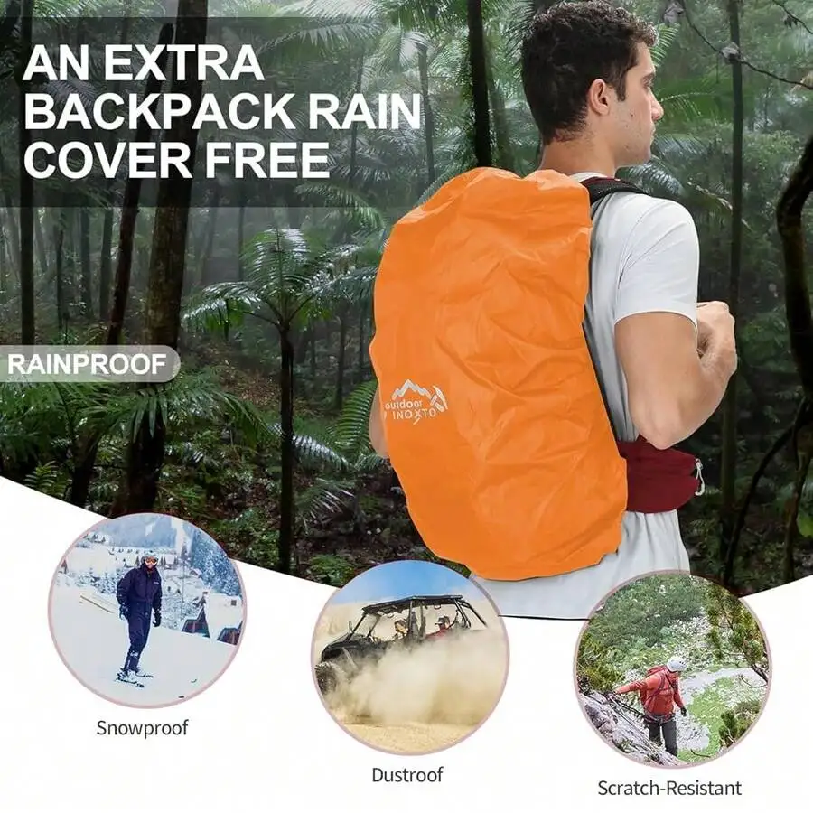 Waterproof Hydration Daypack – 3L Bladder, Rain Cover, Hiking Backpack - color options
