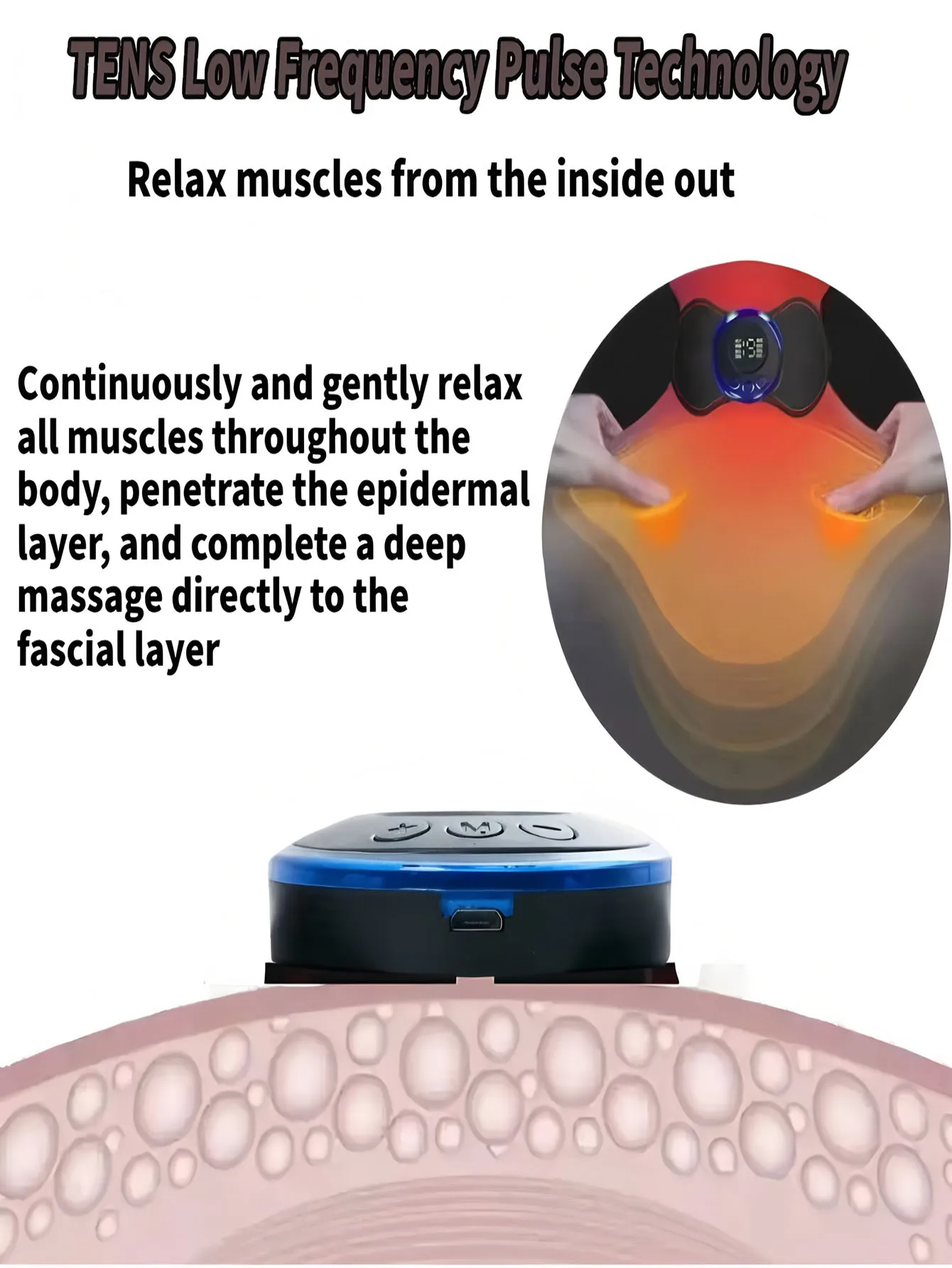 LCD EMS Neck Massager – Electric Cervical Massager with Display - size and dimensions
