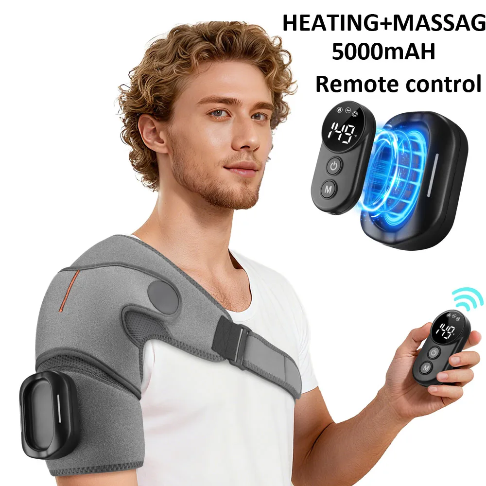 Electric Shoulder Massager with Heat – Vibration Heated Shoulder Wrap - view 16