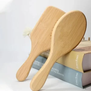 Natural Bamboo Hair Comb – Wooden Scalp Massage Brush