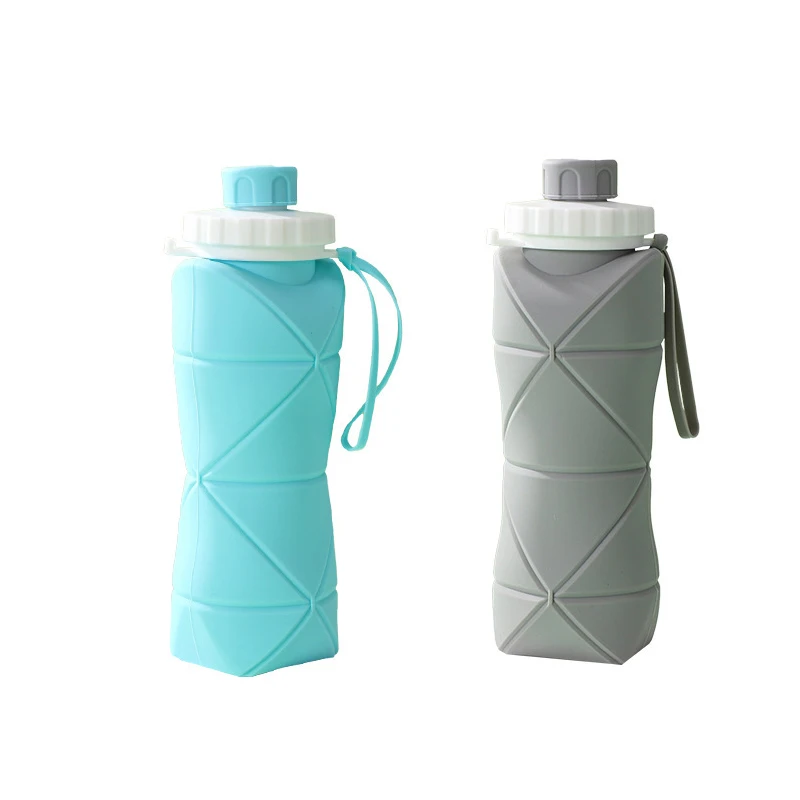 Collapsible Silicone Water Bottle – Foldable Flask for Hiking & Travel - texture detail