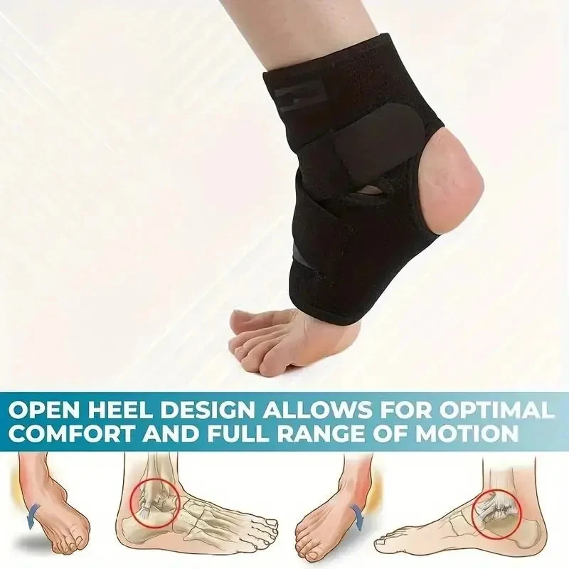 Adjustable Ankle Brace Breathable Elastic Support Sleeve for Running Basketball Volleyball - alternate view