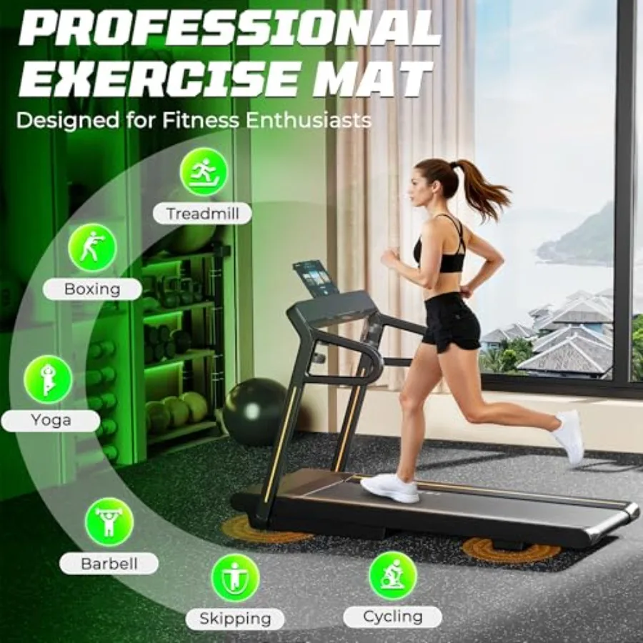 Rubber Gym Flooring – 0.56in Heavy Duty Home Gym Floor Tiles - close-up detail