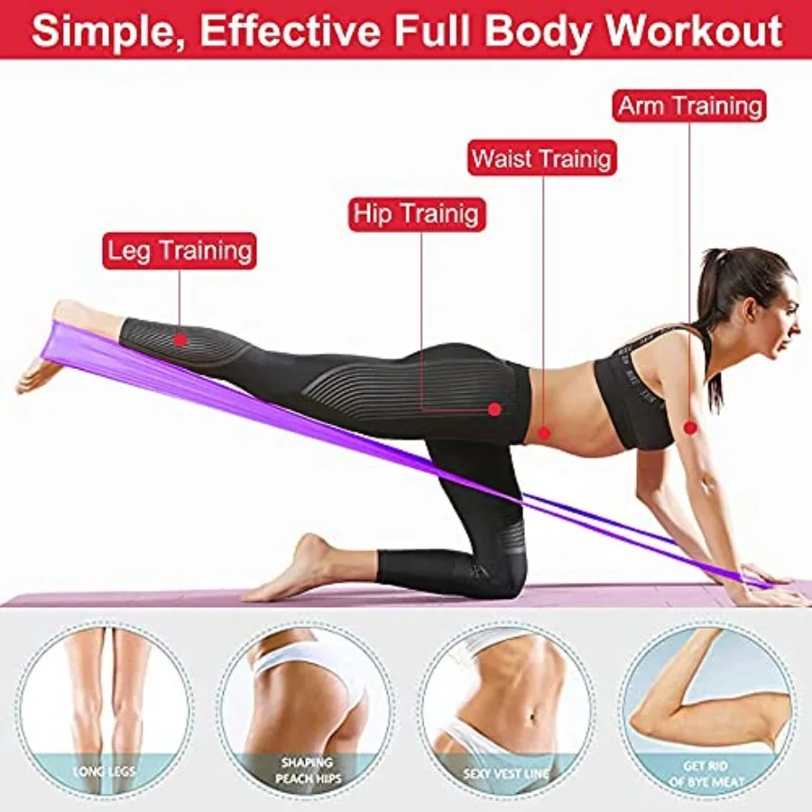 Resistance Band Set – 3 Exercise Bands for Home & Physical Therapy - close-up detail