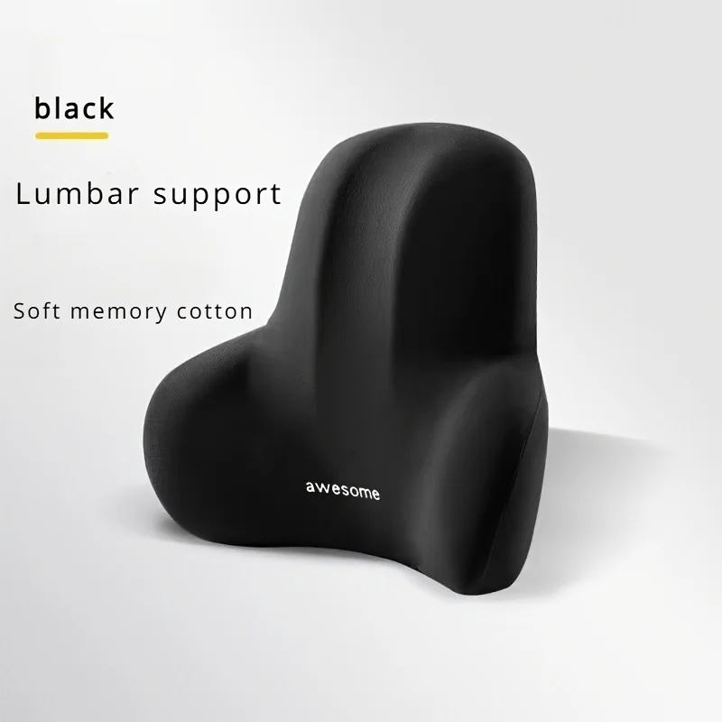 2-in-1 Memory Foam Seat & Lumbar Cushion Set – Office and Car Back Support - close-up detail