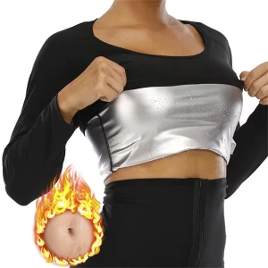 Women’s Sauna Suit Top – Long-Sleeve Sweat Shirt for Workouts