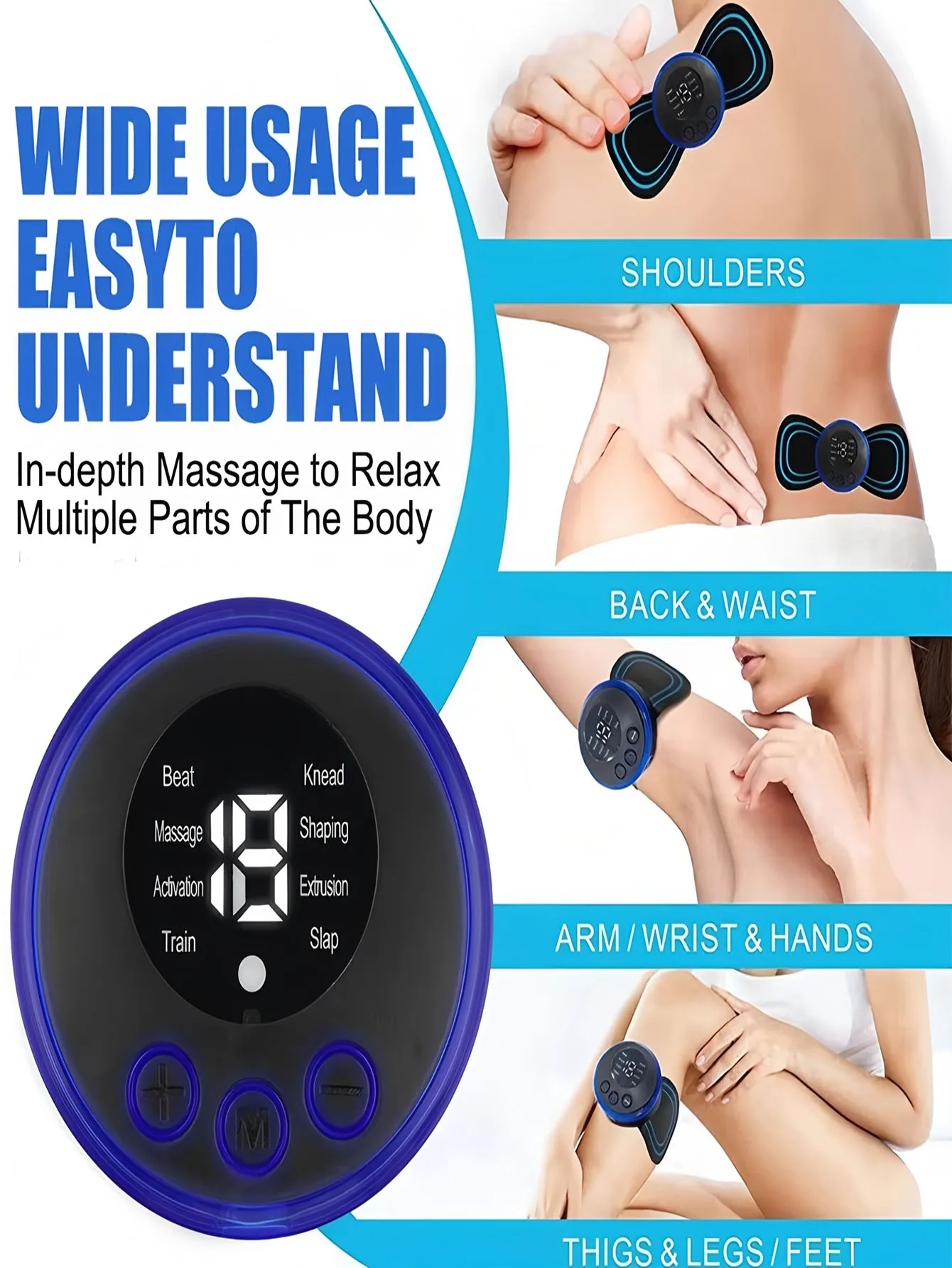 LCD EMS Neck Massager – Electric Cervical Massager with Display - alternate view