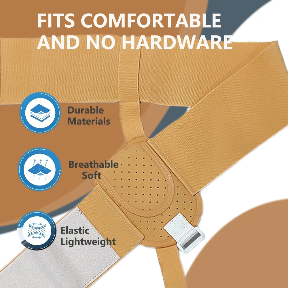 Inguinal Hernia Belt – Adjustable Truss Support for Sports Hernia - in use