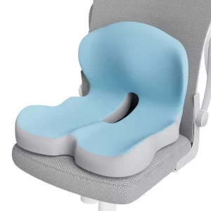 Memory Foam L-Shaped Seat & Lumbar Cushion – Car, Desk & Gaming Chair