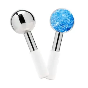 Stainless Steel Ice Globes for Face – Cryo Facial Rollers for Eyes & Puffiness