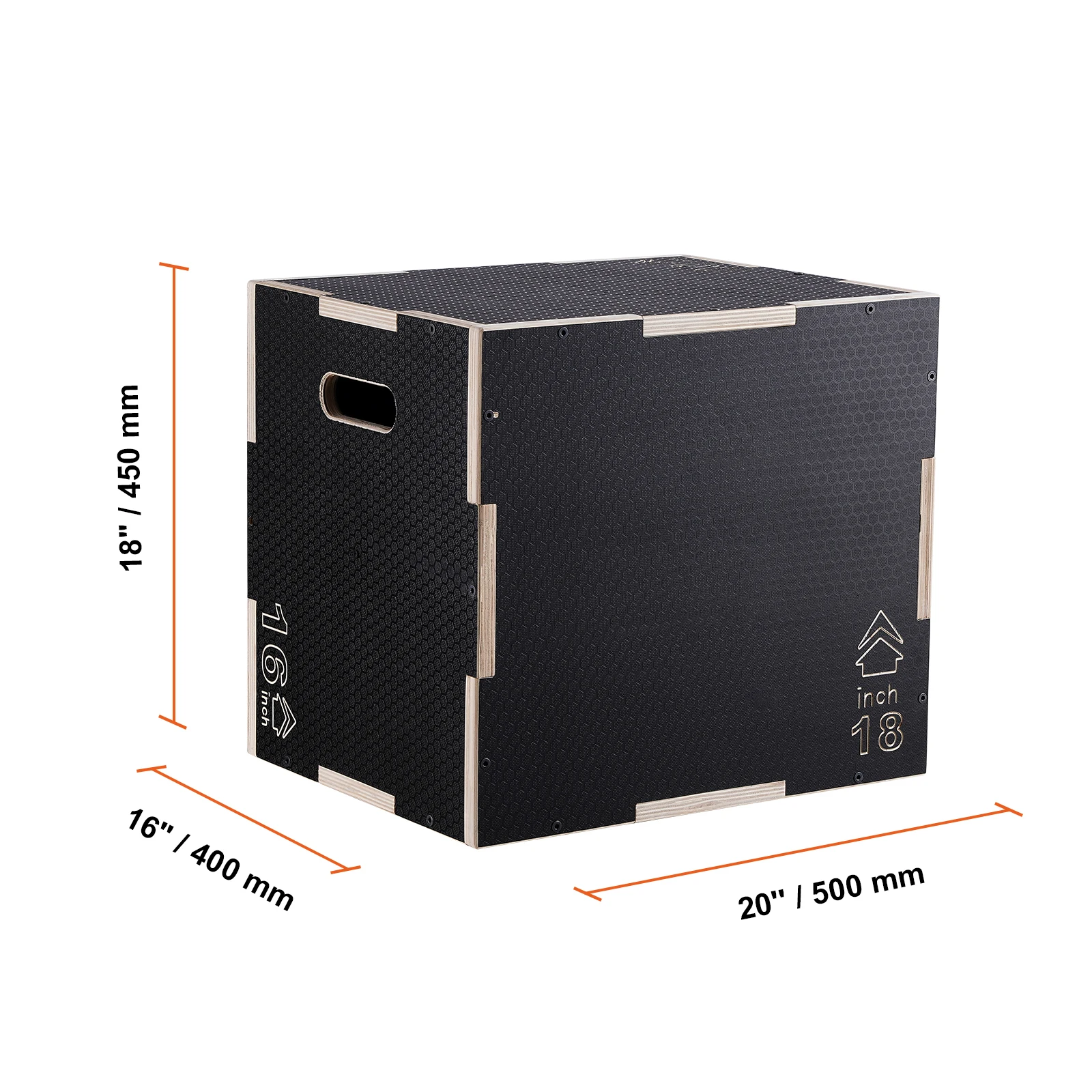 3-in-1 Wooden Plyo Box – Plyometric Jump Box for Conditioning & Strength - detail view