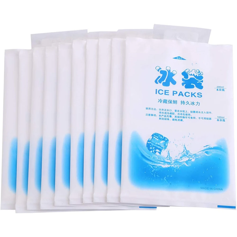 Reusable Gel Ice Packs 10-Pack – Hot & Cold Compress for Injuries