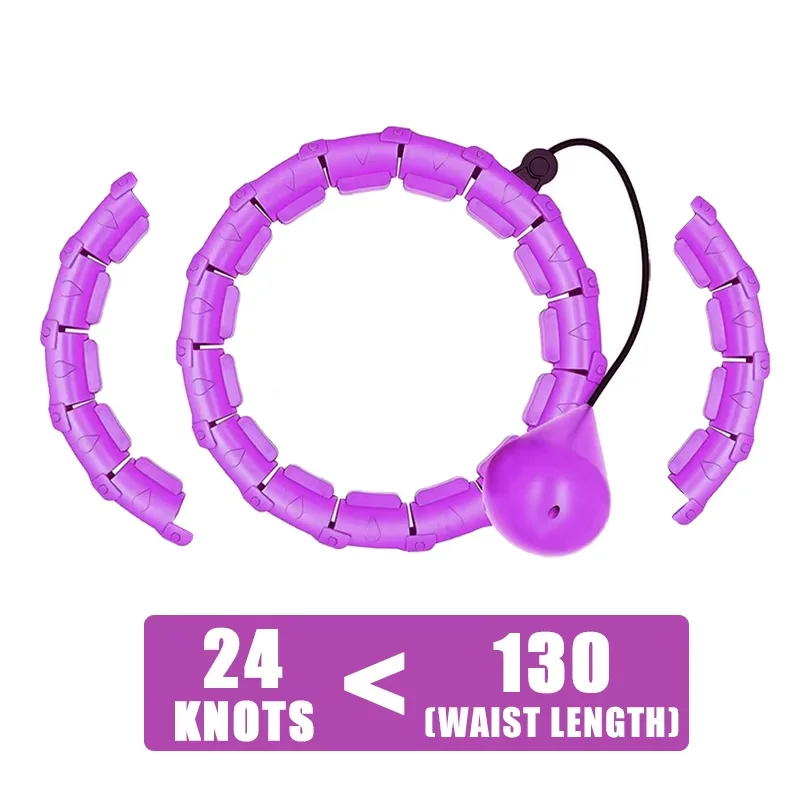 Weighted Hula Hoop 47" – 24 Detachable Links, Smart Fitness Hoop - detail view